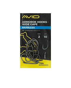 Avid Carp Amarok Hooks Wide Gape Barbless