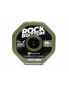 RidgeMonkey Connexion Rock Bottom Tungsten Soft Coated Hooklink 25lb | Camo Green