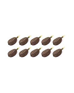 10 STUKS | Nash In-Line Flat Pear | Weed/Silt 56 gram