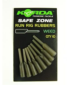 Korda Safe Zone Run Rig Rubbers Weed Green
