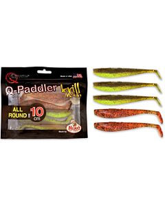 Quantum Q-Paddler Power Pack 10cm | 3x Pumpkinseed Chartreuse + 2x OG Appleseed