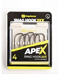 RidgeMonkey Ape-X Snag Hook 2XX Barbed Size 4
